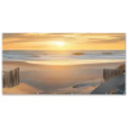 Strand - Duinen - Zonsondergang Balkonbeschermer Duitsland klein -zz_3d