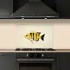 Geel - Vis - Strepen - Tropisch keuken achterwand spatscherm klein -sfeer1