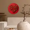 Pepers - Rood - Hart Wandcirkel kunststof plaat 5mm dik klein -sfeer1