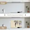 Specht - Bloemen - Paars keuken achterwand spatscherm klein -voor_na_NL