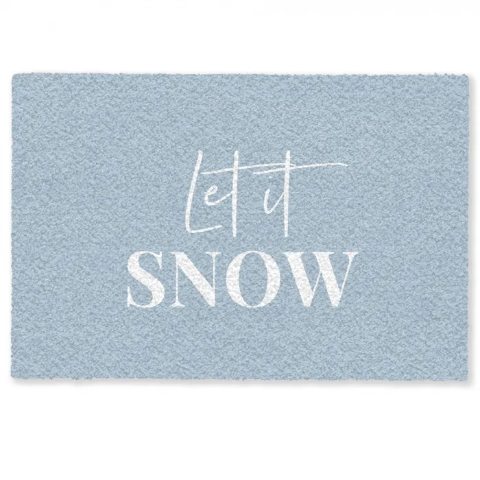 Sneeuw - Winter - Blauw - Let it snow Deurmat klein -zkaufland3d