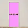 Felroze - Badass - Panterprint - Schaduw deurposter klein -3d_beige