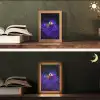 Koraal - Vis - Oranje - Zee Light Box met kabel (Tafellamp) klein -sfeer3
