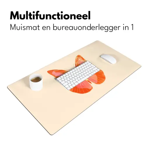 Vlinder - Minimalistisch - Roze Muismat XXL klein -sfeer4