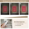Dieprood - Lijntekening - Tekst - Hamburger Light Box met kabel (Tafellamp) klein -USP_dimbaarNL