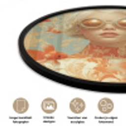 Goudvissen - Oranje - Vrouw - Blond Fotolijst rond zonder passe partout klein -closeup_NL