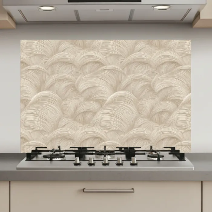 Bogen - Patroon - Beige keuken achterwand spatscherm klein 900 -3d_website