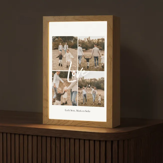 Gepersonaliseerde Lightbox - Collage - 4 Foto's