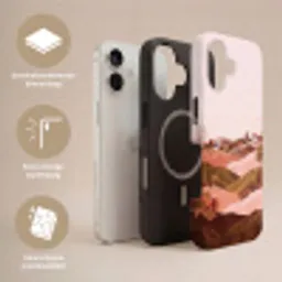 Heuvellandschap - Grafisch - Terracotta Toughcase MagSafe Apple iPhone 17 klein -USP_Lagen_NL