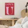 Rood - Love - Valentijn - Roze PET vilt klein -sfeer3