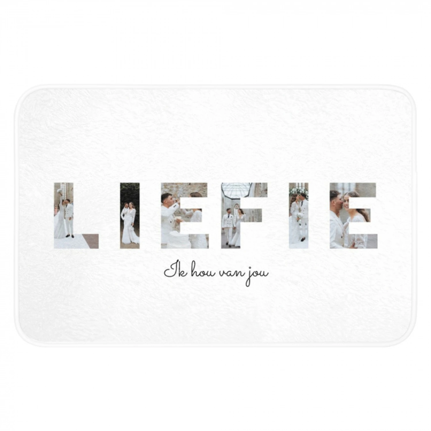 Liefie - Lettercollage Badmat klein -3d