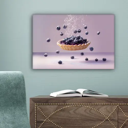 Eten - Taart - Bessen - Blauw canvas 2cm klein -sfeer4