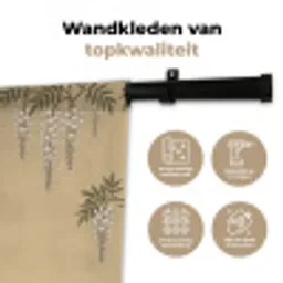 Kraanvogels - Water - Beige Wandkleed katoen middel -sfeer2