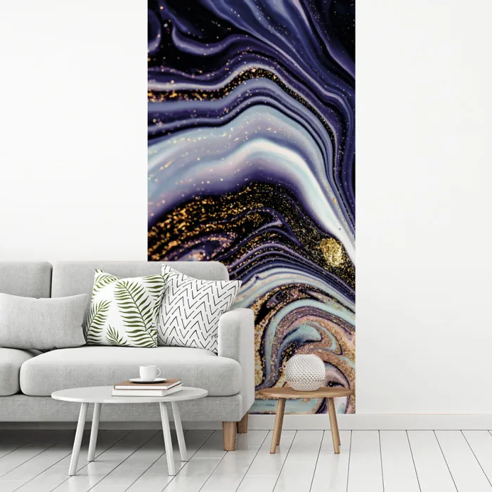 Marmer - Paars - Luxe - Marmerlook - Glitter fotobehang vinyl groot -woonkamer