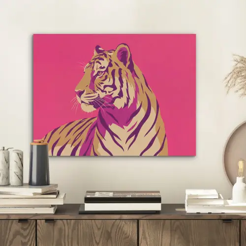 Tijger - Modern - Neon PET vilt klein -sfeer1
