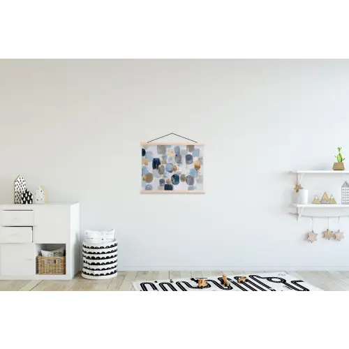 Abstract - Goud - Vormen textielposter latten blank klein -kinderkamer