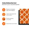 Oranje - Ruitpatroon - Wit Inductie beschermer vinyl 3mm klein 276 -zzzzzzz-td-ups