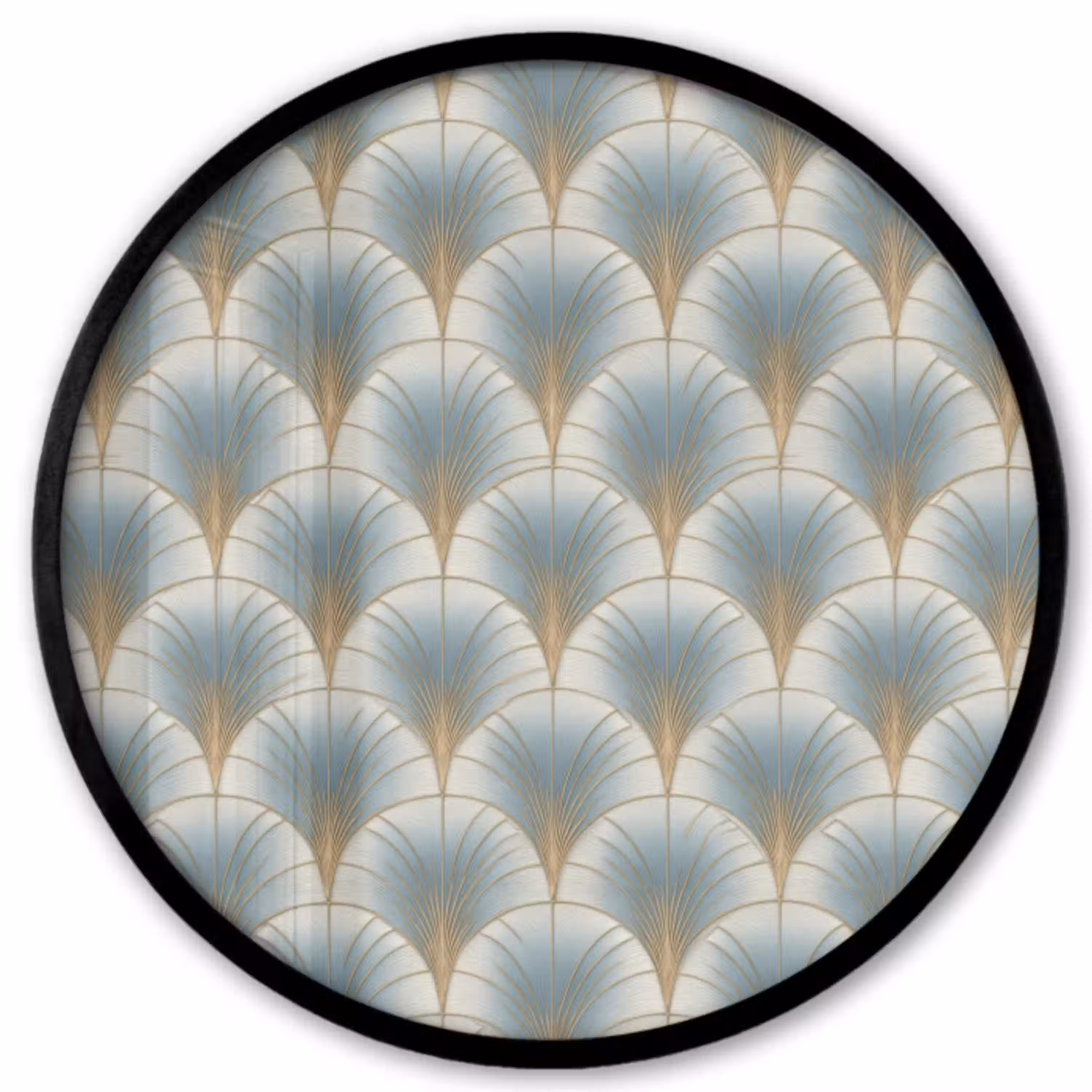 Waaier - Klassiek - Blauw Fotolijst rond zonder passe partout klein 856 -3d