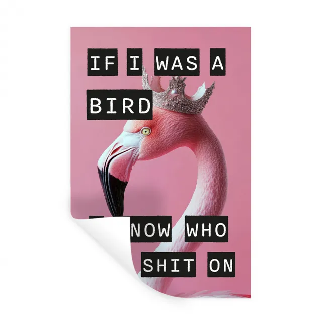 Flamingo - Roze - Vogel - Decoratie Muursticker klein -3d