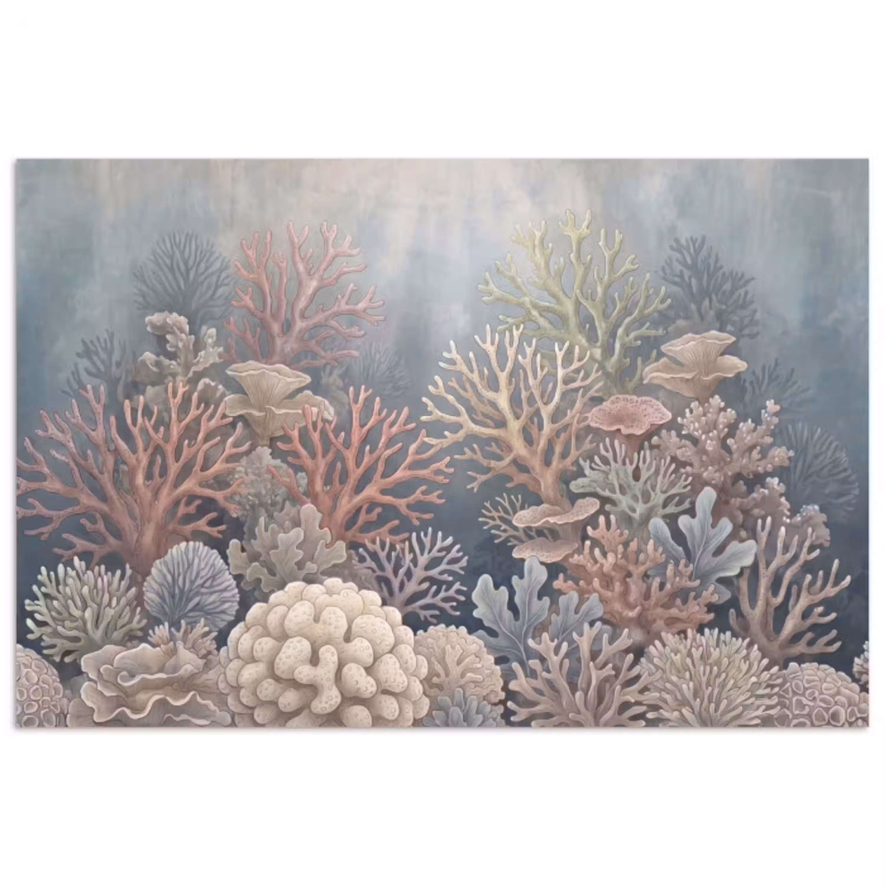 Koraal - Zeeleven - Onderwater - Illustratie - Natuur poster papier klein -3d