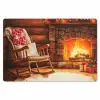Winter - Kerst - Huis - Openhaard Placemat vinyl groot -zzsfeer1_Kitchenyeah-website