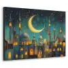 Islamitisch - Moskee - Ramadan - Islam Textielframe zwart klein -3d