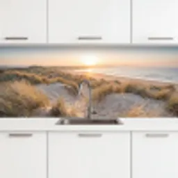 Duinen - Strand - Zee keuken achterwand 2 middel -3d