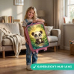 Panda - Bamboebos - Groen Kinderkoffer - Roze klein -sfeer2_DE