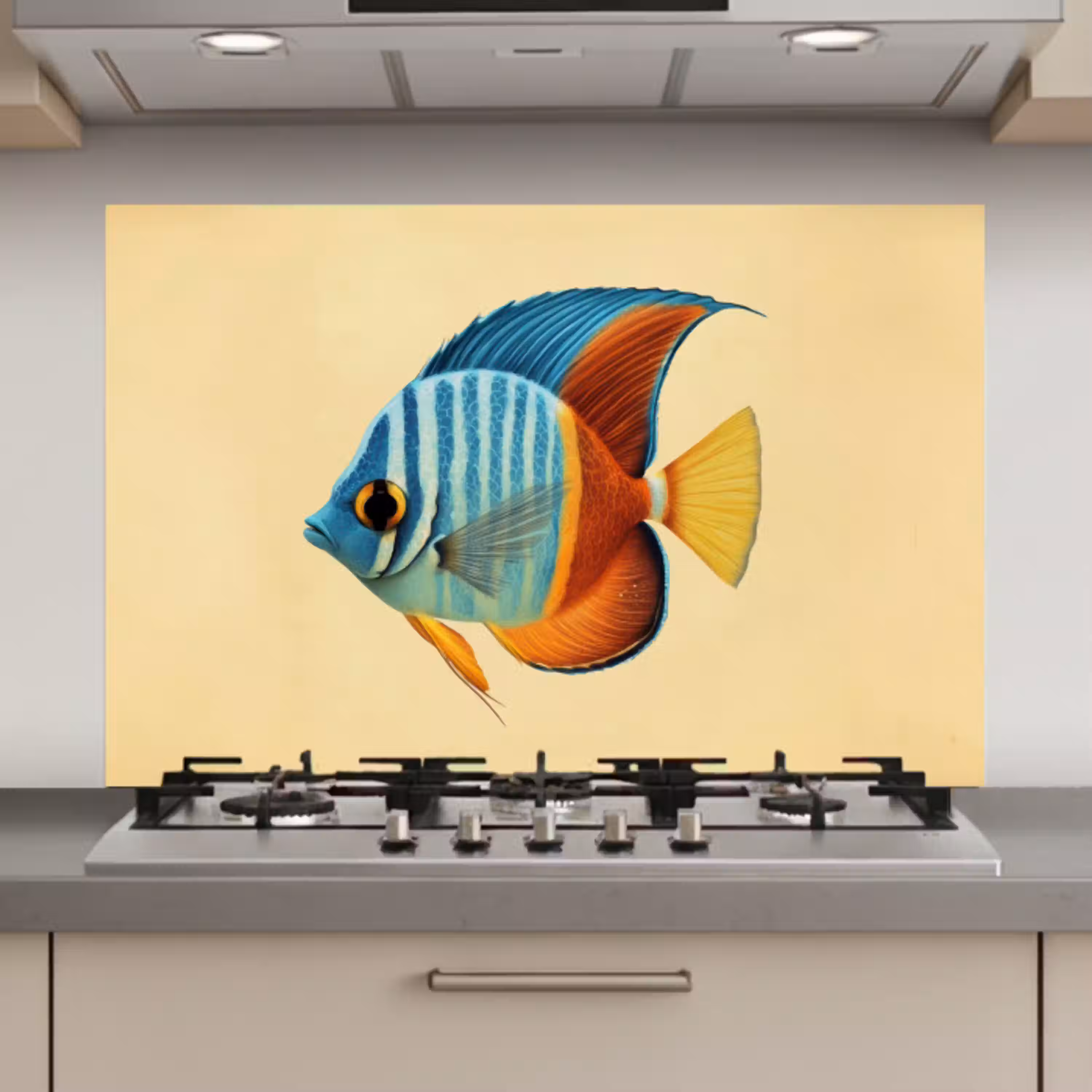 Vis - Vinnen - Blauw - Ogen keuken achterwand spatscherm klein -3d_website