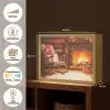 Winter - Kerst - Huis - Openhaard Light Box met batterij (Wandlamp) middel -USP_websiteoverzichtNL
