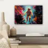 Astronaut - Graffiti - Ruimte - Neon canvas 2cm klein -sfeer6