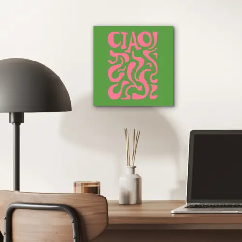 Abstract - Roze - Ciao - Vormen aluminium wit klein -sfeer5