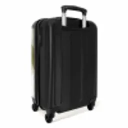 Minimalistisch - Cirkels - Penseelstreken - Beige NBS - Handbagage koffer - Volwassenen Unisex middel -achterkant
