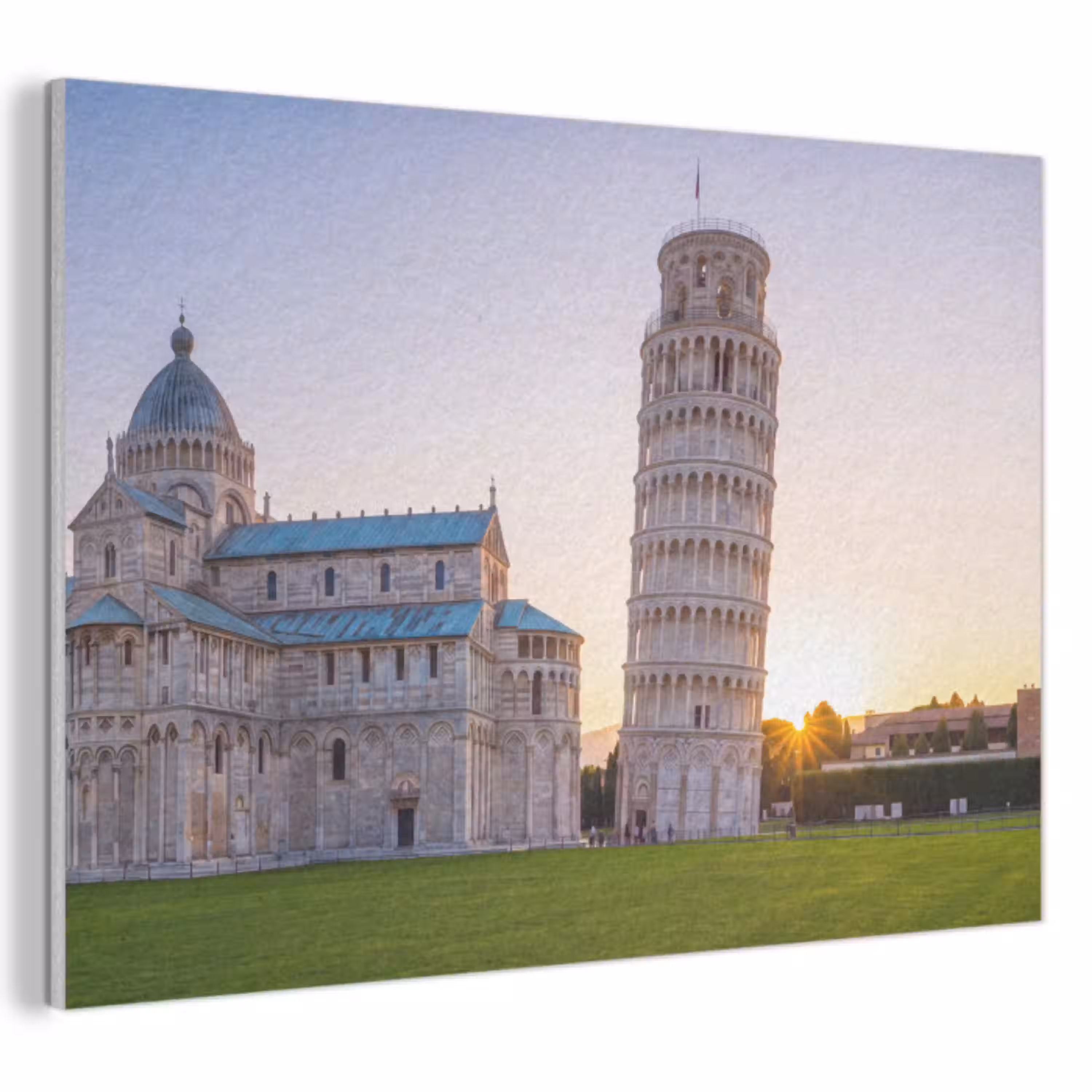 Architectuur - Toren - Pisa - Italië - Zonsondergang PET vilt klein -3d