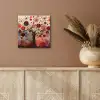 Levensboom - Bloemen - Roze - Hippie - Kunst aluminium wit klein -sfeer4