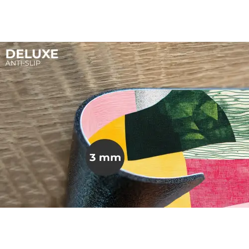 Abstract - Roze - Lappen - Vormen - Geel Placemat vinyl groot -closeup