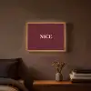 Nice - Bordeaux - Roze Light Box met batterij (Wandlamp) middel -sfeer4