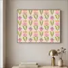 Love - Patroon - Bloemen - Hartjes Textielframe zwart klein 947 -sfeer2