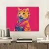 Kat - Kimono - Bloemen - Roze PET vilt klein -sfeer1