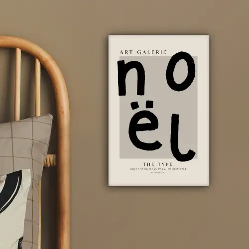 Quotes - Noël - Zwart - Beige - Kerst canvas 2cm klein -sfeer3