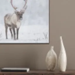 Rendier - Gewei - Toendra - Sneeuw - Wild PET vilt klein -sfeer6_closeup