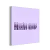 Mucho amor - Paars - Gelaagde letters aluminium wit klein -3d
