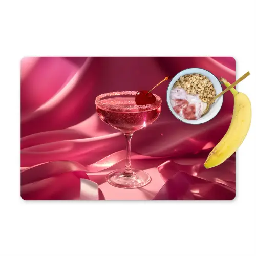 Cocktail - Pink - Luxe Placemat vinyl groot -zzzproduct_Kitchenyeah-website