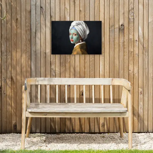 Iconisch - Modern - Kleurrijk Tuinposter op houten frame 2 cm dik klein -sfeer4