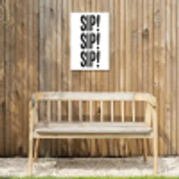 Vintage - Japandi - Decoratie - Black Tuinposter op houten frame 2 cm dik klein -sfeer4