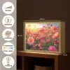 Bloemen - Rozen - Natuur - Roze - Bloem Light Box met batterij (Wandlamp) middel -USP_websiteoverzichtNL