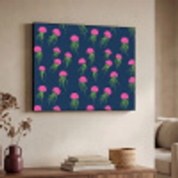 Kwallen - Diepzee - Neon Textielframe zwart klein 947 -sfeer3