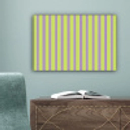 Strepen - Patroon - Groen canvas 2cm klein 34 -sfeer4