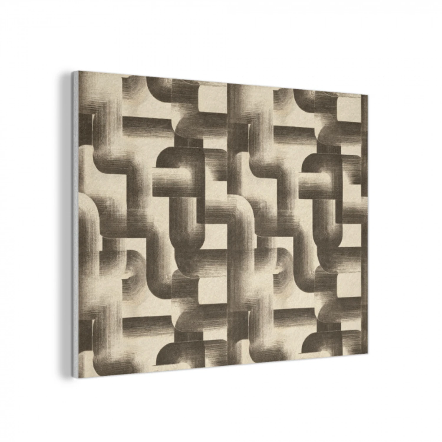 Abstract - Retro - Zwart PET vilt klein 837 -3d