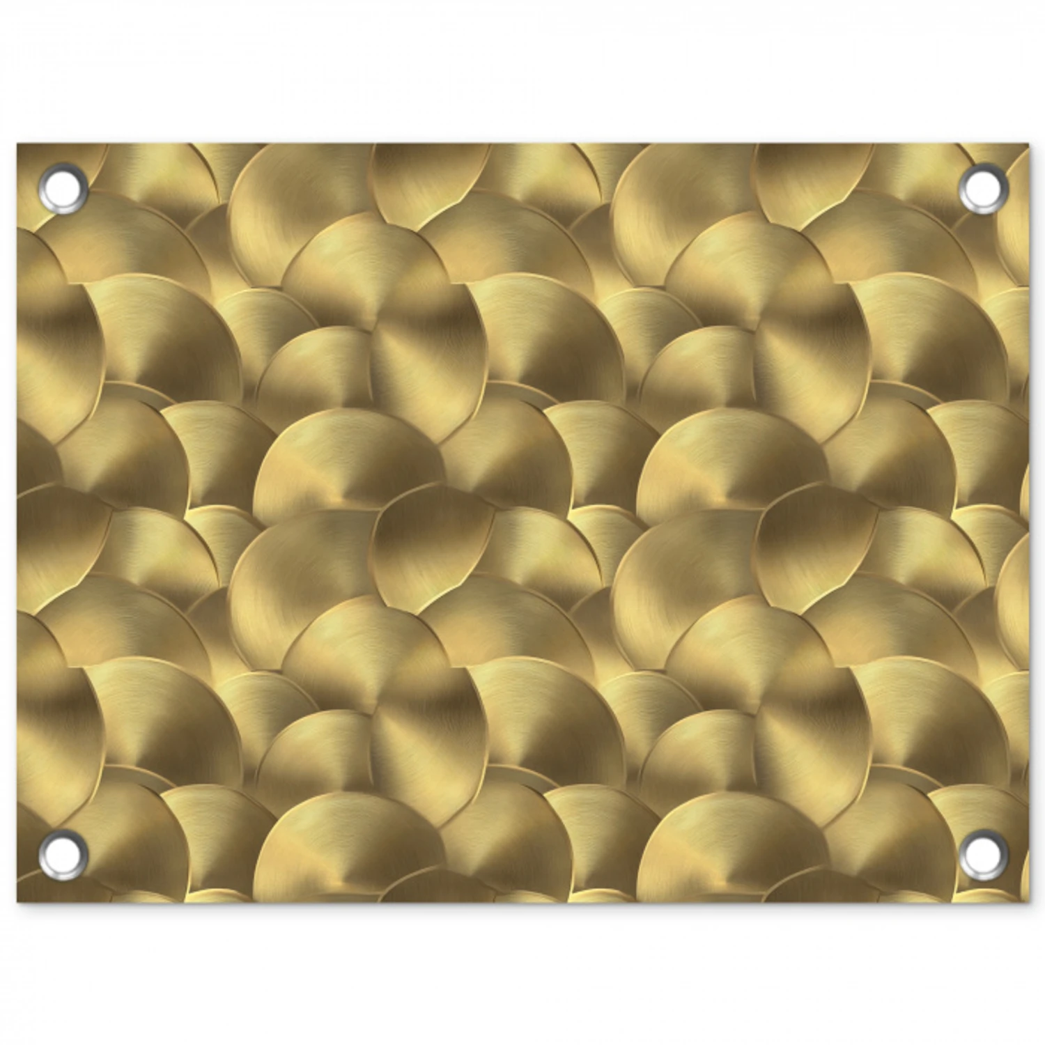Modern - Cirkel - Goud tuinposter los doek klein 239 -3d